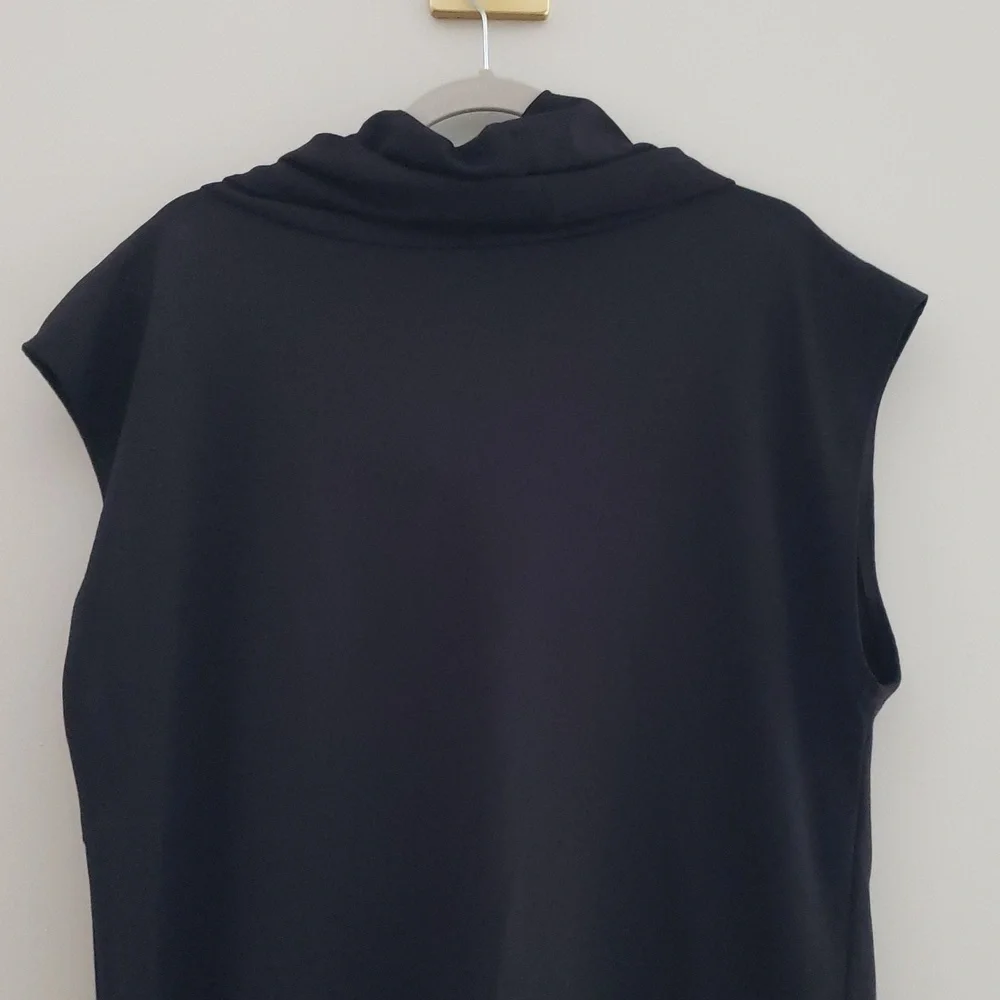 Bryn Walker Women Lavinia Tunic Top Medium Black Cowl Neck Lagenlook Minimalist - Picture 8 of 15